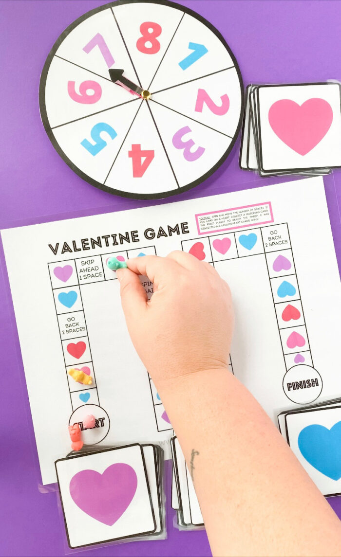 free printable valentine board game - just print and play!